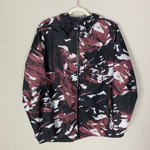 The North Face Antora Printed Jacket DryVent Rain Coat Womens XL Abstract - Picture 2 of 10
